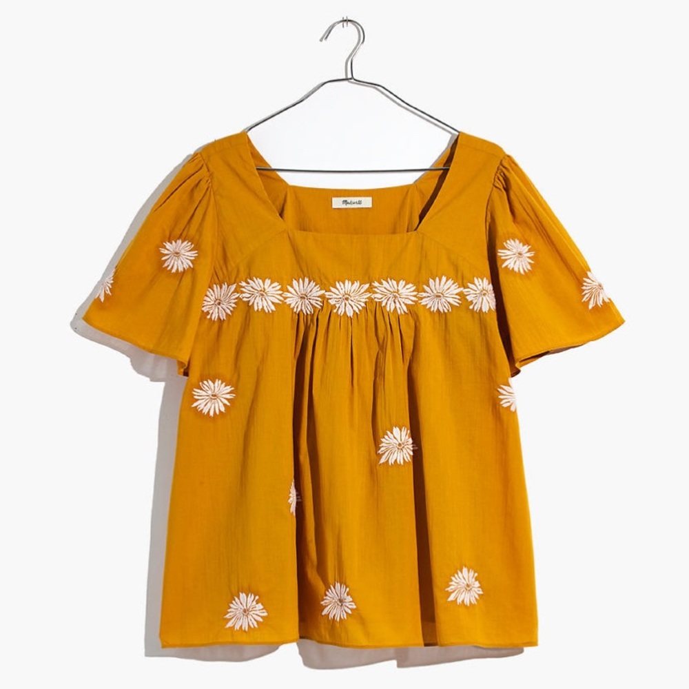 Madewell floral embroidered butterfly top …